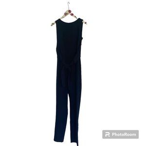 Tahari ASL Women's Sleeveless Front Tie Jumpsuit Navy Size 4 NWT